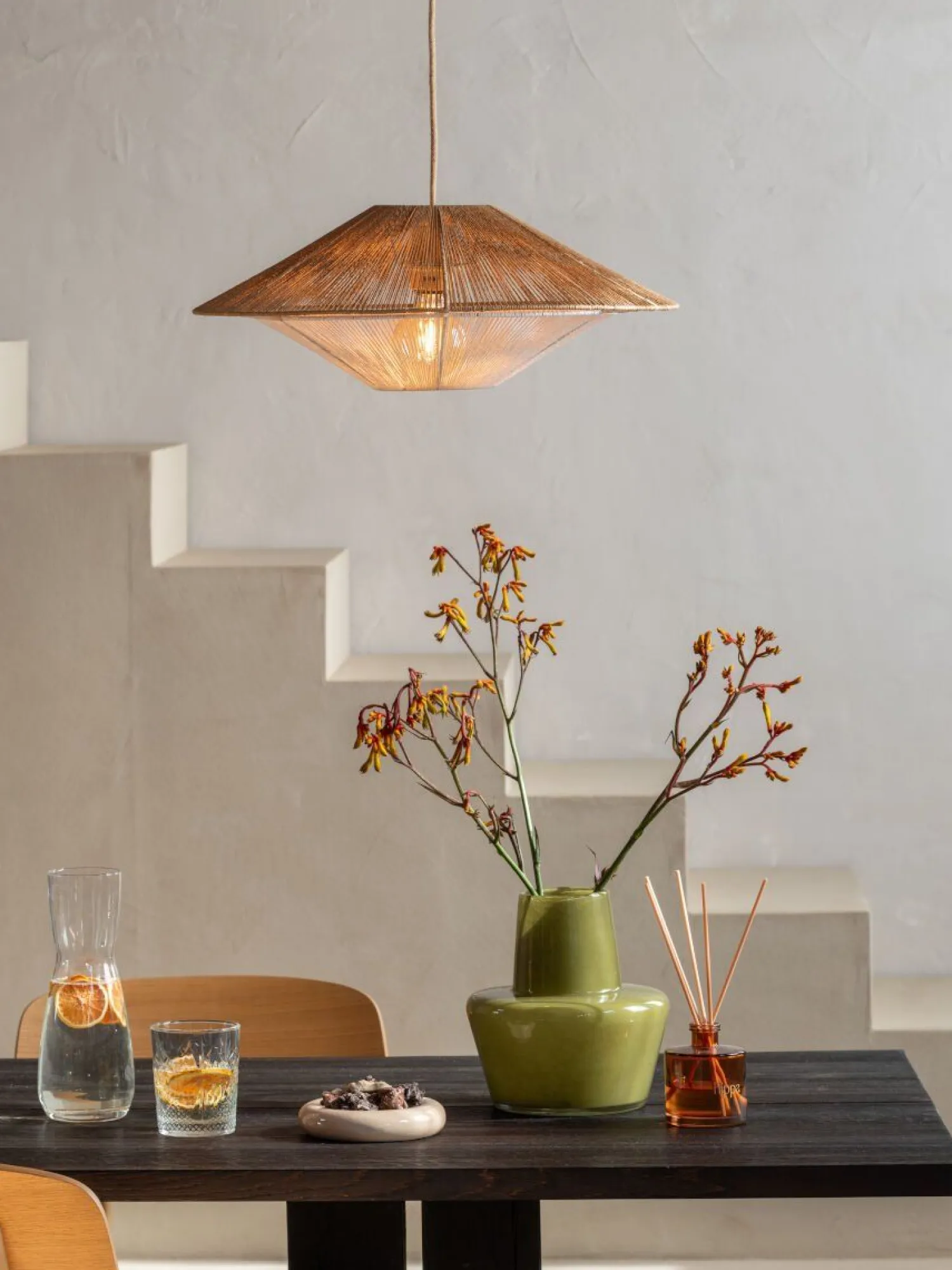 Hanglampen|Hanglampen-Good&Mojo Lumbini S Hanglamp Natural, White