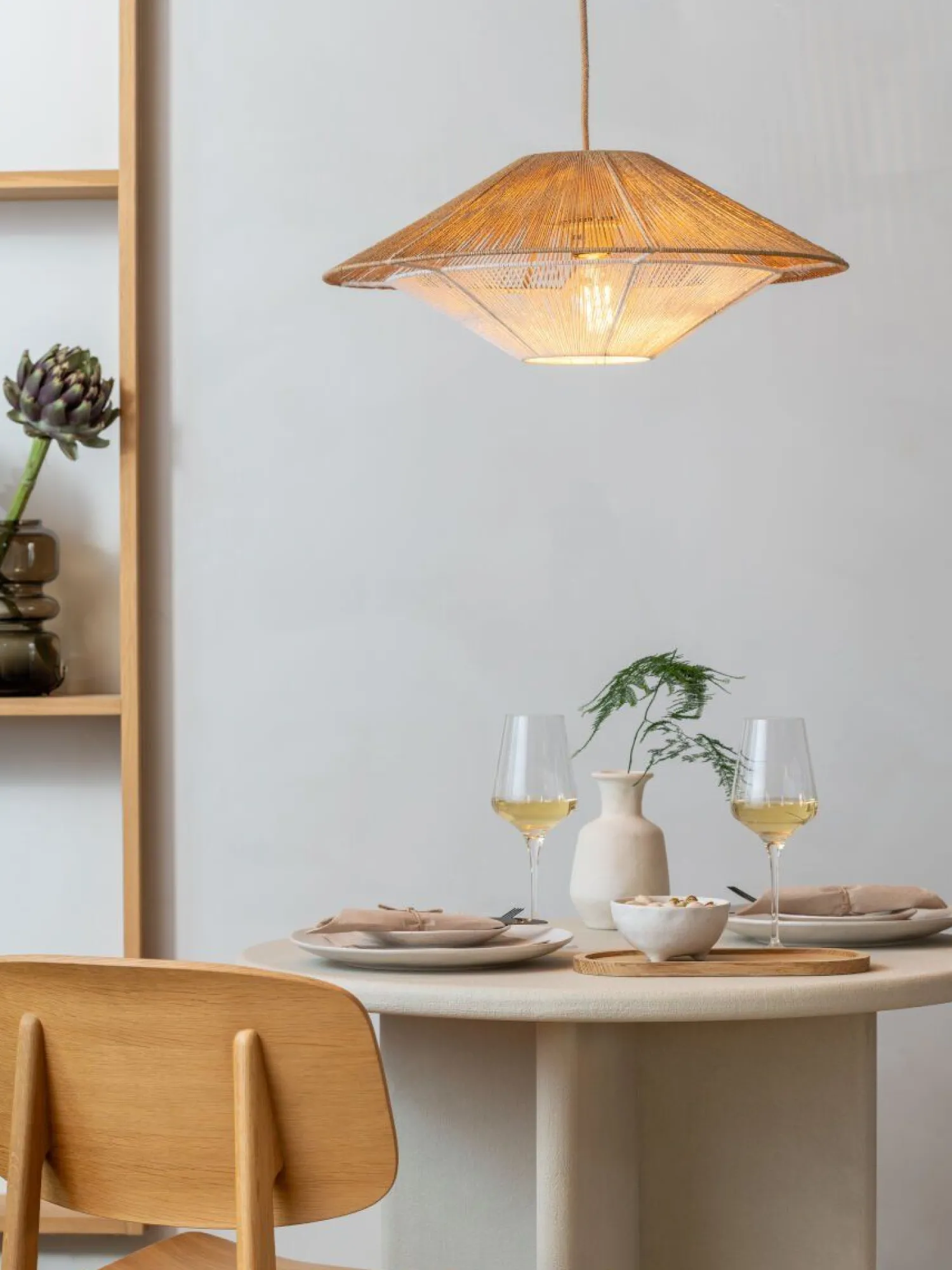 Hanglampen|Hanglampen-Good&Mojo Lumbini S Hanglamp Natural, White