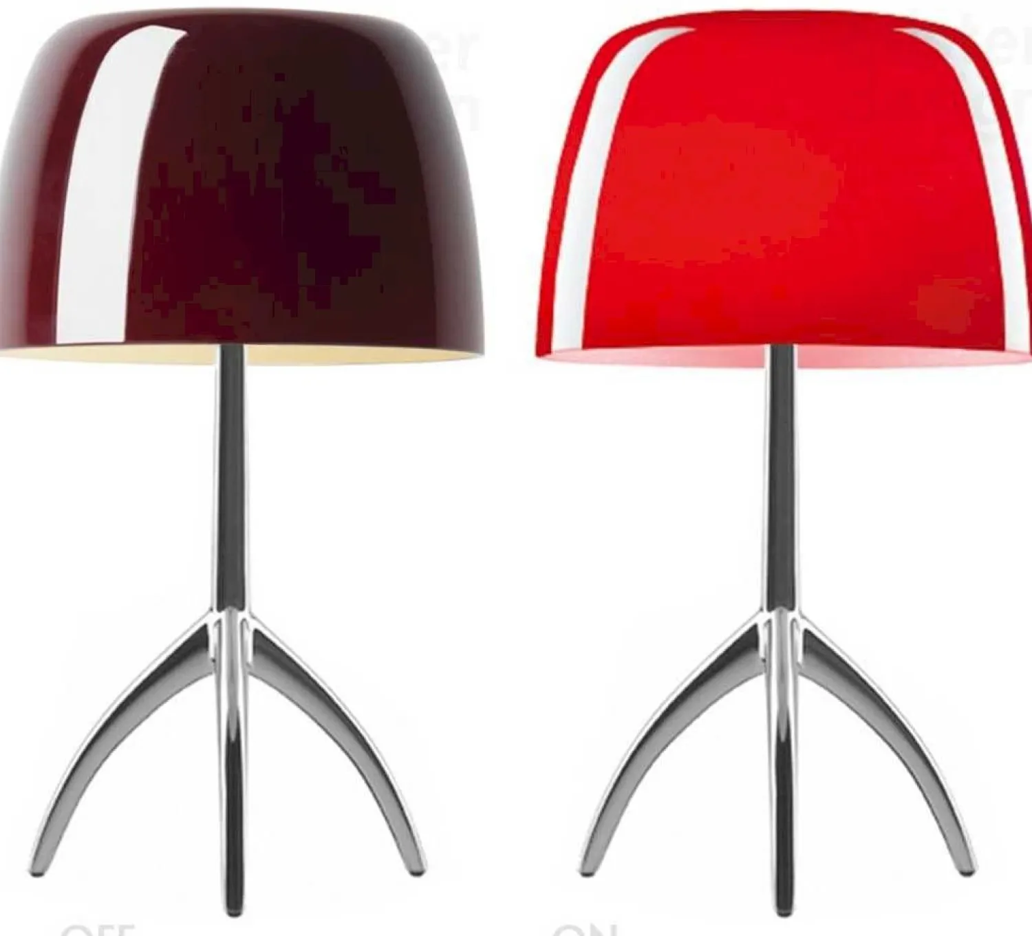Design Tafellampen|Tafellampen-Foscarini Lumiere Grande Tafellamp Cherry Red