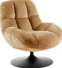 Draaifauteuils-Feelings Wonen Luna Draaifauteuil Caramel