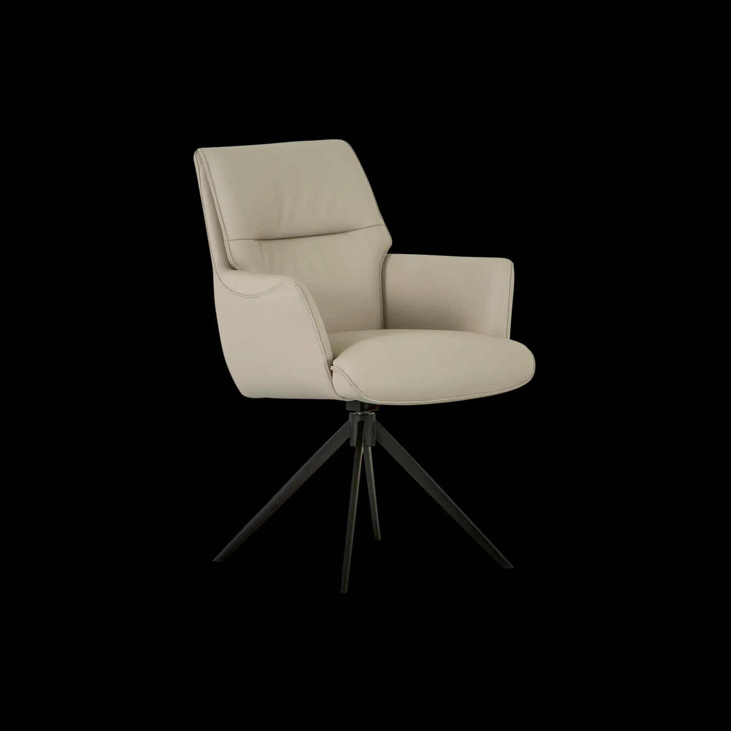Eetkamerstoelen Met Armleuning-Montèl Luna Eetkamerstoel Creme