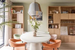 Houten Eettafels|Ovale Eettafels-XOOON Lund Cone Nebbia Eettafel Stone Skin