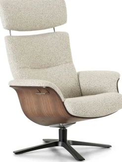 Draaifauteuils|Relaxfauteuils-Montèl Luxor Relaxfauteuil Beige Ivory