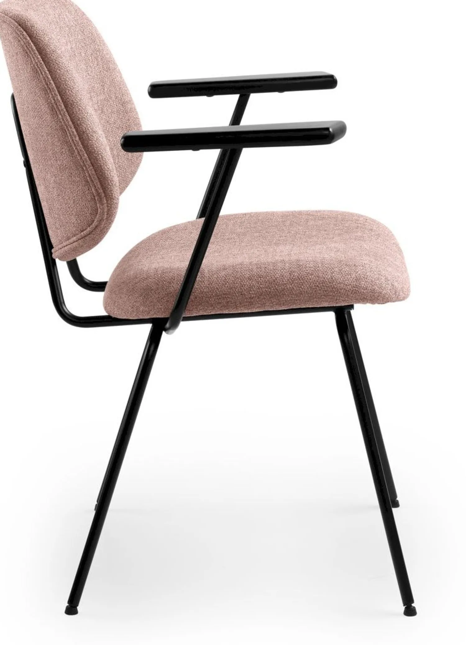 Eetkamerstoelen Met Armleuning-Eleonora Lynn Armstoel Roze