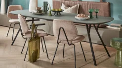 Eetkamerstoelen Zonder Armleuning-Eleonora Lynn Eetkamerstoel Beige