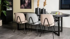 Eetkamerstoelen Zonder Armleuning-Eleonora Lynn Eetkamerstoel Grijs