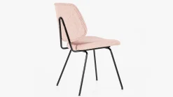 Eetkamerstoelen Zonder Armleuning-Eleonora Lynn Eetkamerstoel Roze