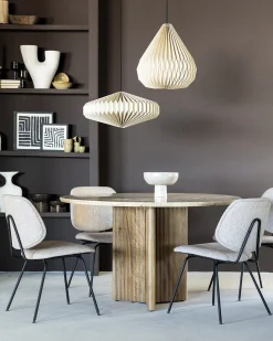 Eetkamerstoelen Zonder Armleuning-Eleonora Lynn Eetkamerstoel Roze