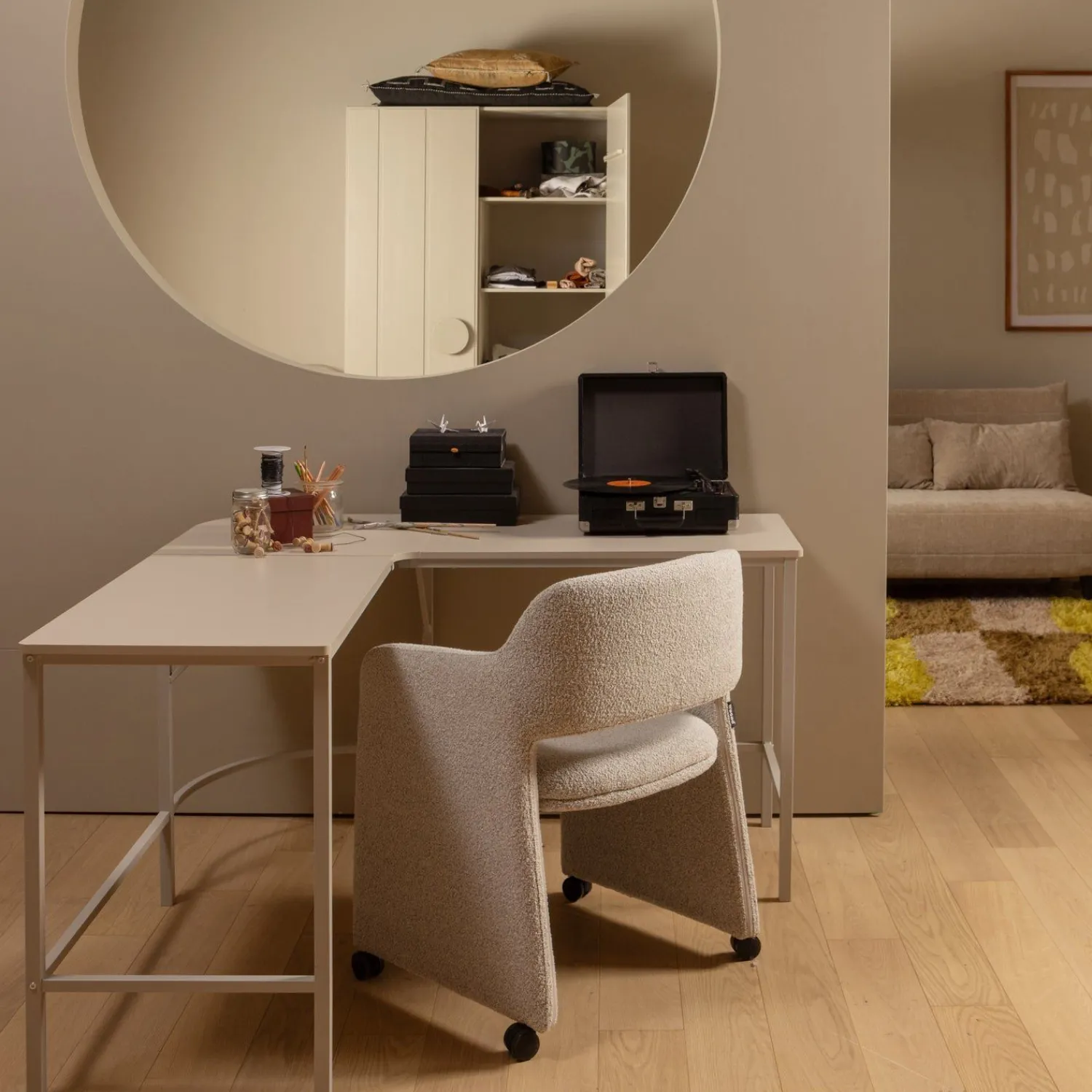 Eetkamerstoelen Met Armleuning-WOOOD Lyric Eetkamerstoel Greige