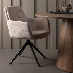 Ronde Eettafels-WOOOD Maan Eettafel Walnut