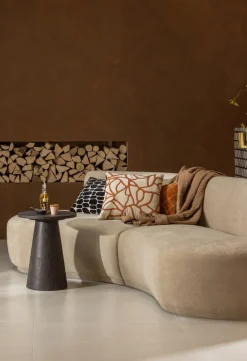 Ronde Salontafels-WOOOD Maan Salontafel Dark Brown