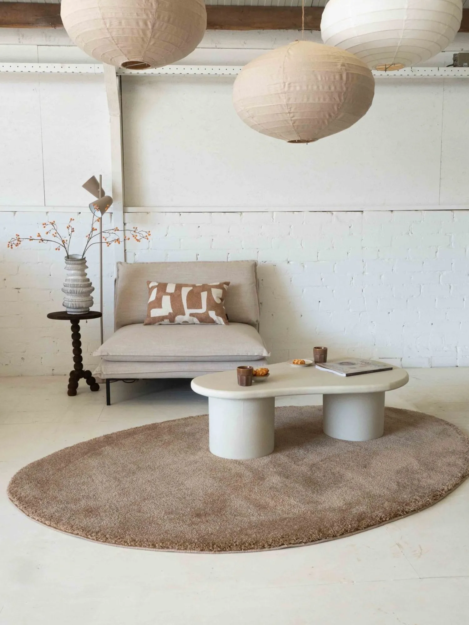 Vloerkleden|Rechthoekige Vloerkleden-Brinker Carpets Maare Vloerkleed Mocca