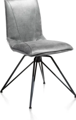 Eetkamerstoelen Zonder Armleuning-XOOON Mac Eetkamerstoel Lichtgrijs