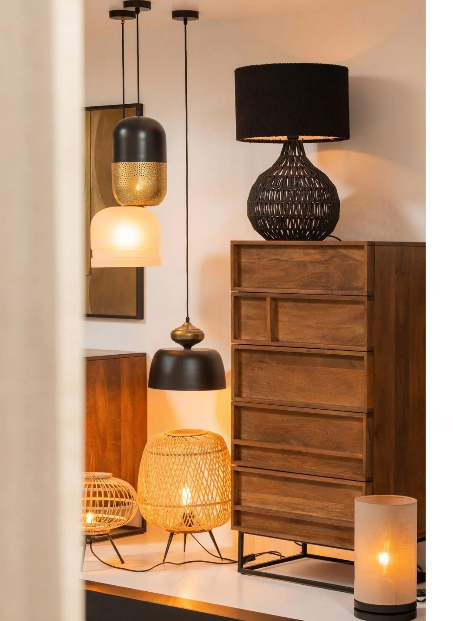 Tafellampen|Tafellampen-WOOOD Macy Tafellamp Black