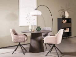 Draaibare Eetkamerstoelen|Eetkamerstoelen Met Armleuning-Eijerkamp Collectie Maddox Eetkamerstoel Brown