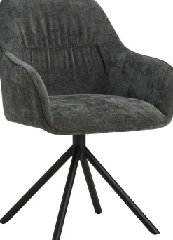 Eetkamerstoelen Met Armleuning|Kuipstoelen-Eijerkamp Collectie Maddox Eetkamerstoel Dark Grey