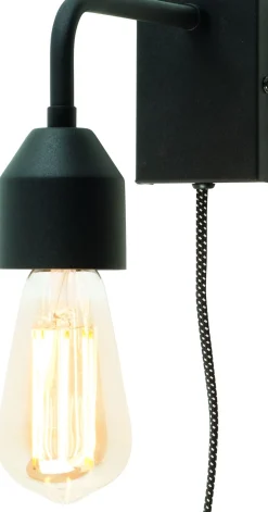 Industriële Wandlampen|Wandlampen-It's about RoMi Madrid Wandlamp zwart