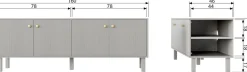 Tv-Meubels-WOOOD Madu TV-meubel Cloud Grey