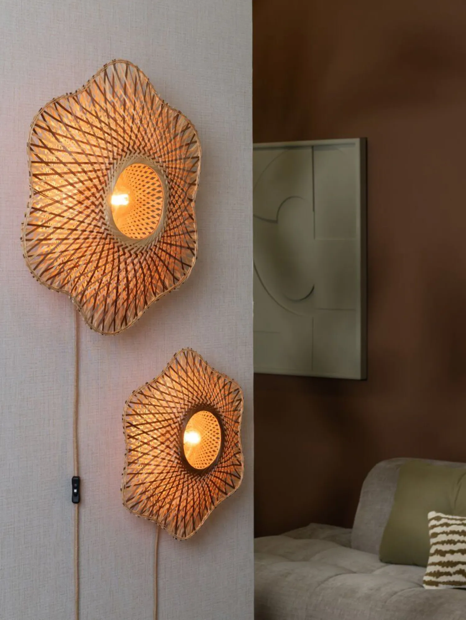 Wandlampen|Wandlampen-Good&Mojo Madura Wandlamp Natural, Brown