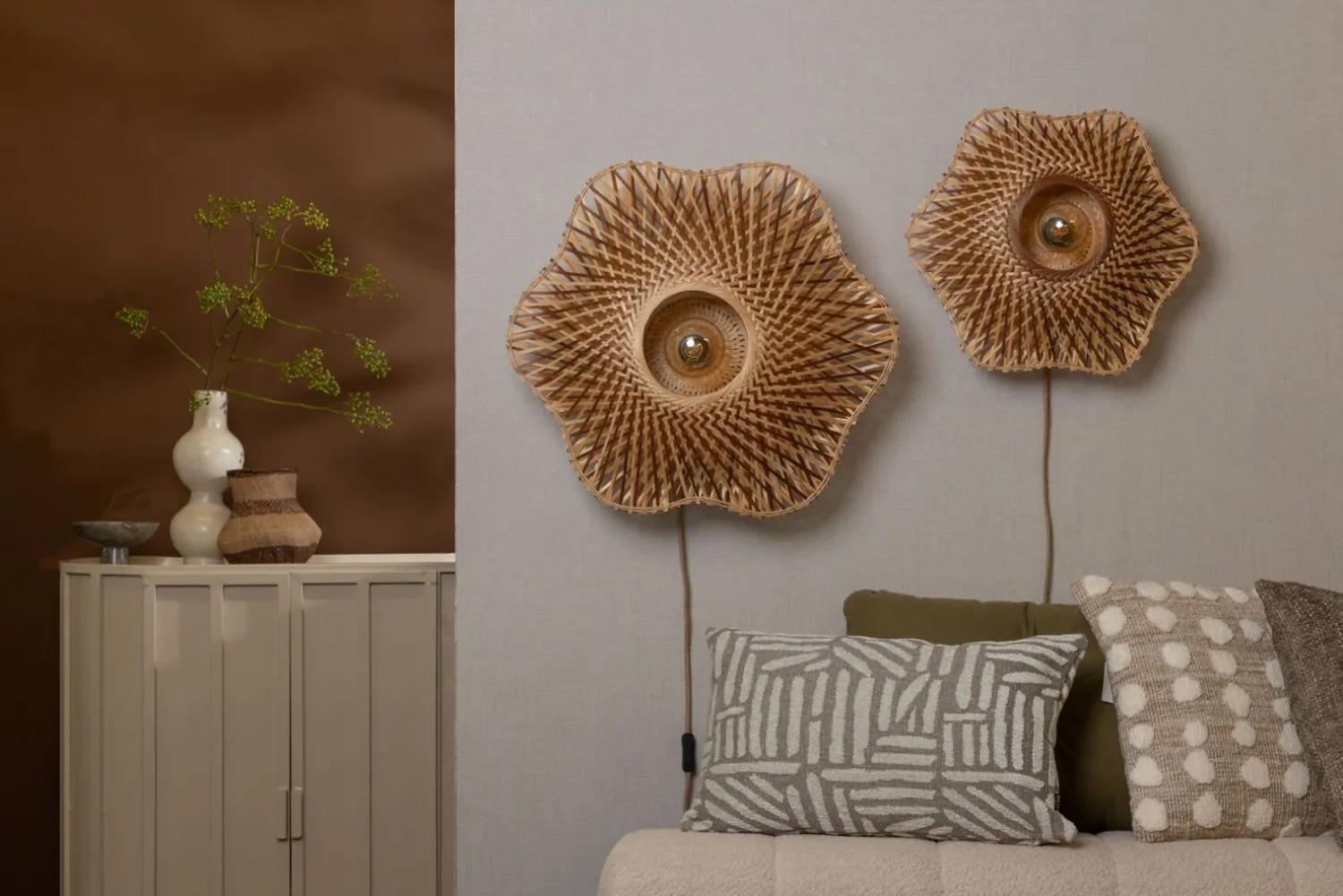 Wandlampen|Wandlampen-Good&Mojo Madura Wandlamp Natural, Brown