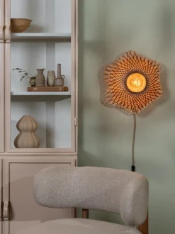 Wandlampen|Wandlampen-Good&Mojo Madura Wandlamp Natural, Brown