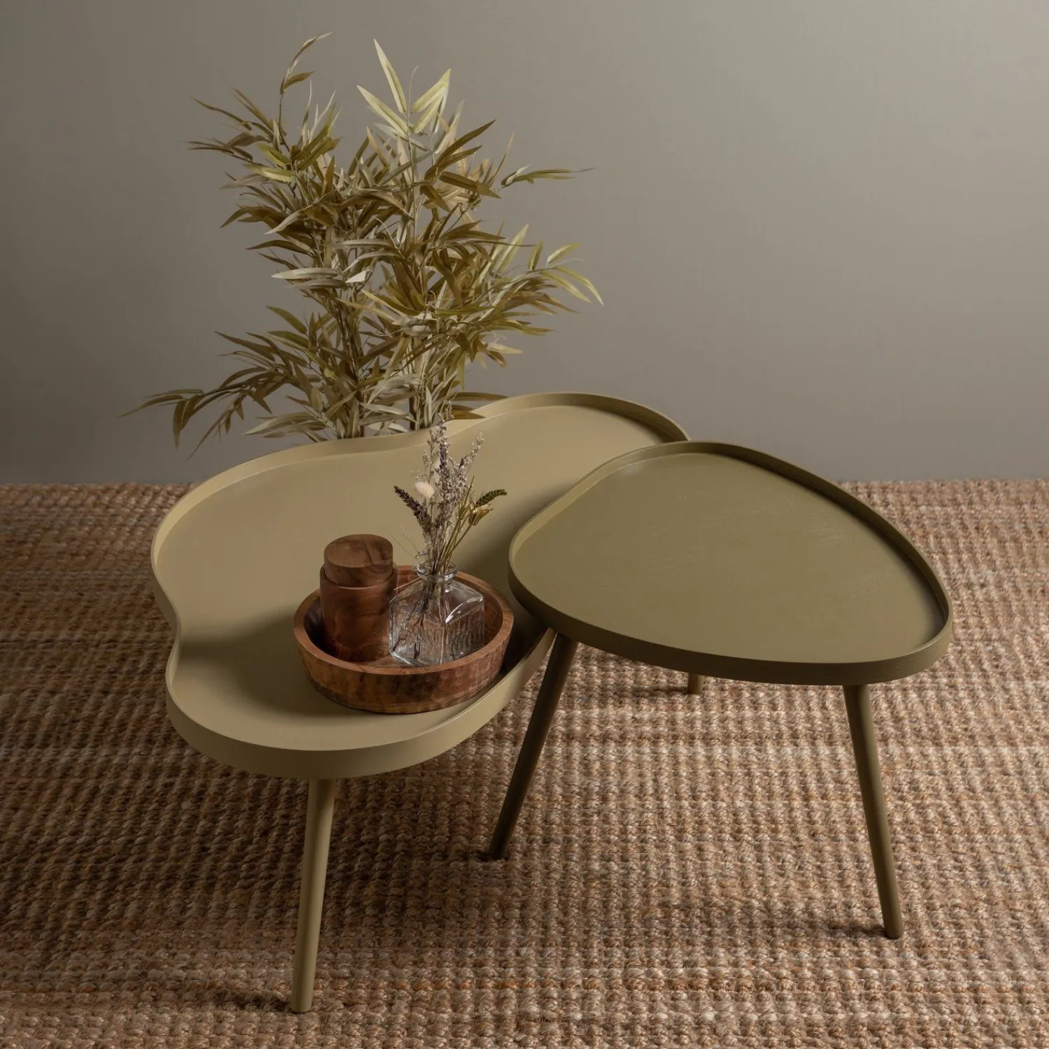 Houten Bijzettafels-WOOOD Mae Bijzettafel Sepia
