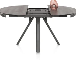 Uitschuifbare Eettafels|Ronde Eettafels-Henders en Hazel Magalo Eettafel Grafiet