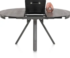 Uitschuifbare Eettafels|Ronde Eettafels-Henders en Hazel Magalo Eettafel Grafiet