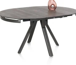 Uitschuifbare Eettafels|Ronde Eettafels-Henders en Hazel Magalo Eettafel Grafiet