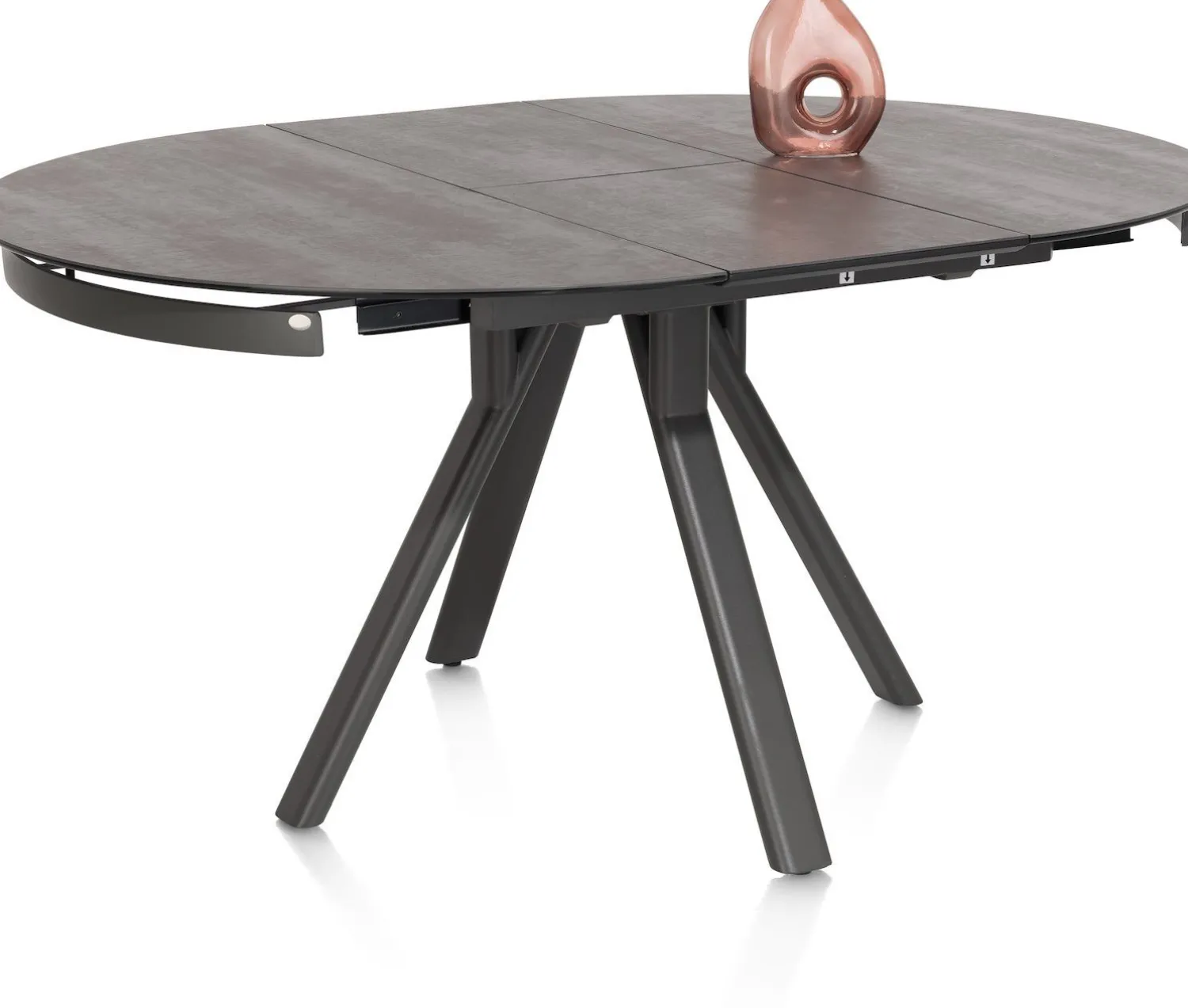 Uitschuifbare Eettafels|Ronde Eettafels-Henders en Hazel Magalo Eettafel Grafiet