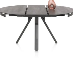 Uitschuifbare Eettafels|Ronde Eettafels-Henders en Hazel Magalo Eettafel Grafiet