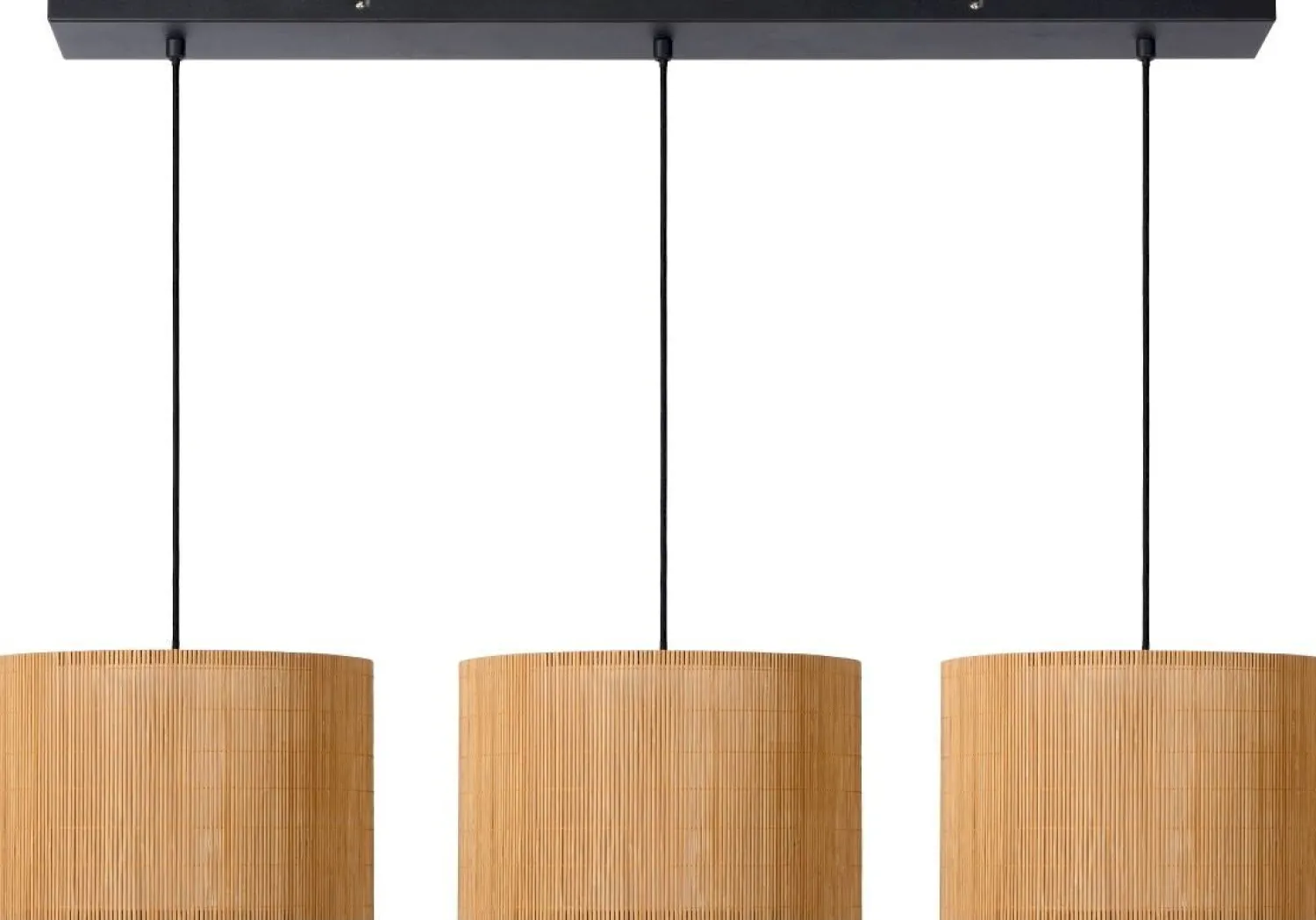 Hanglampen|Hanglampen-Lucide Magius Hanglamp Naturel, Zwart