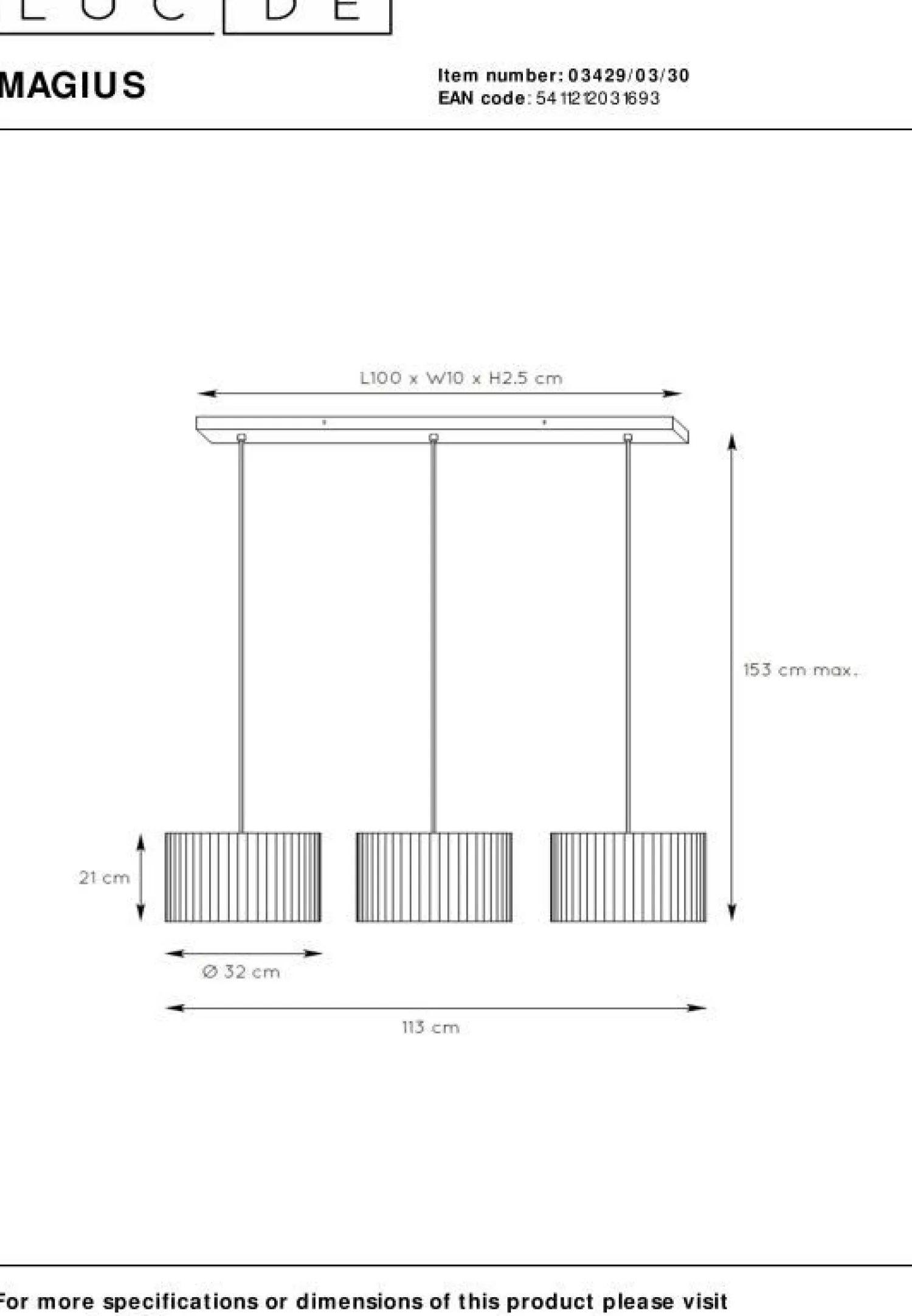Hanglampen|Hanglampen-Lucide Magius Hanglamp Naturel, Zwart