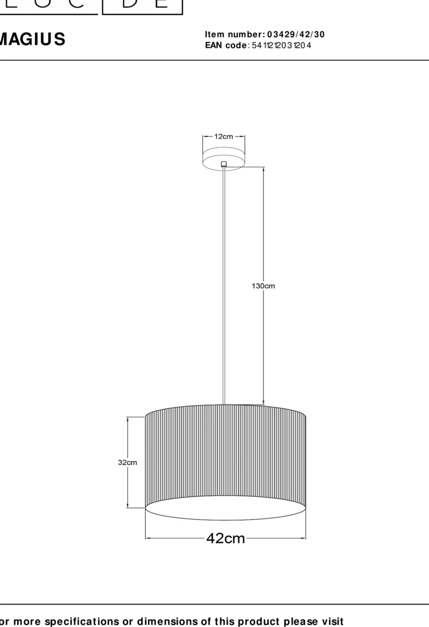 Hanglampen|Hanglampen-Lucide Magius Hanglamp Naturel