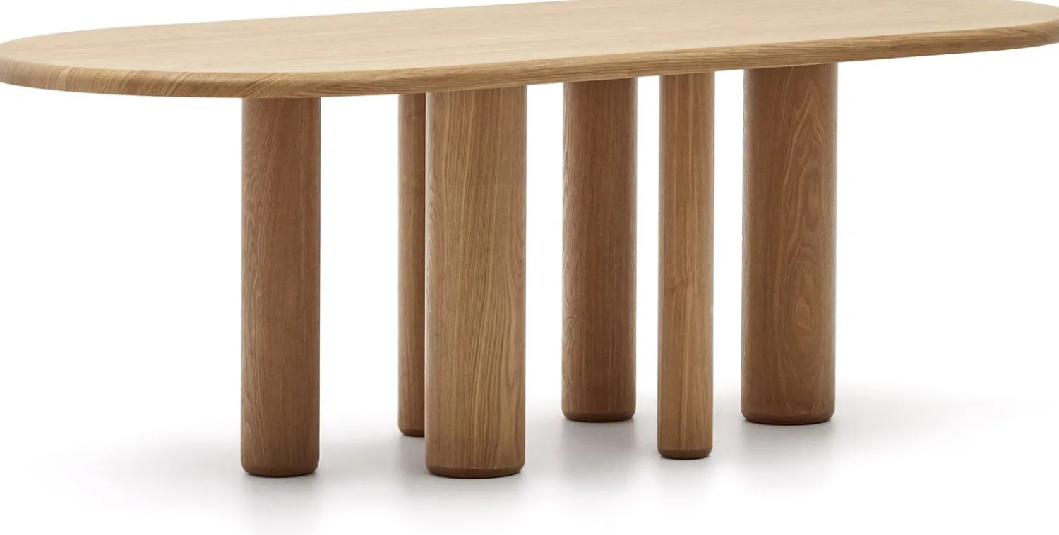 Houten Eettafels-Kave Home Mailen Eettafel Naturel