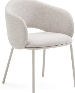 Eetkamerstoelen Met Armleuning-Kave Home Maina Eetkamerstoel Beige