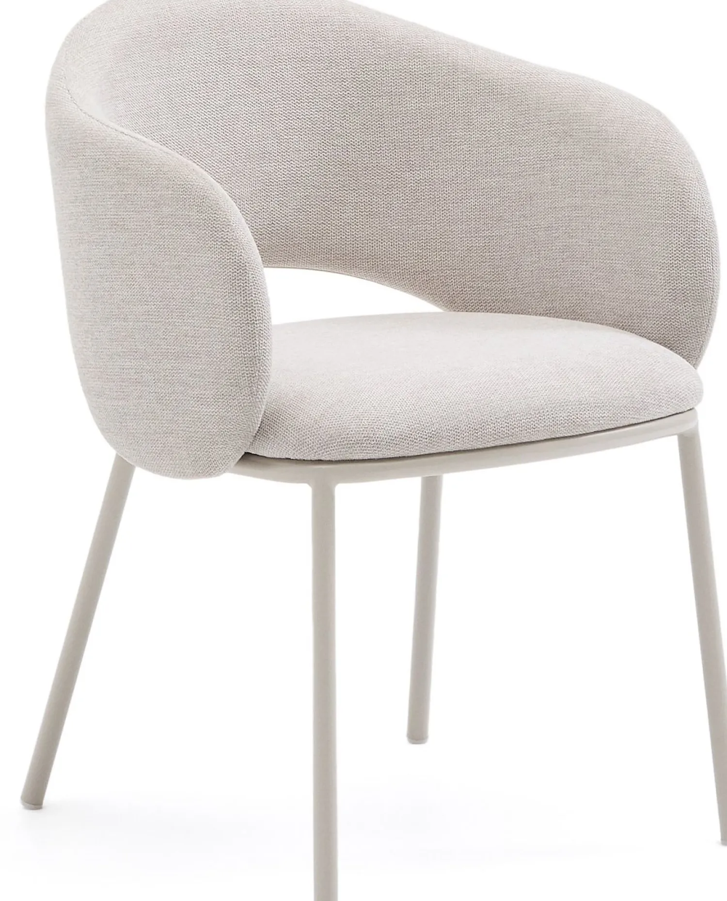 Eetkamerstoelen Met Armleuning-Kave Home Maina Eetkamerstoel Beige