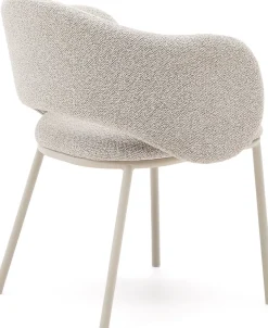 Eetkamerstoelen Met Armleuning-Kave Home Maina Eetkamerstoel Creme