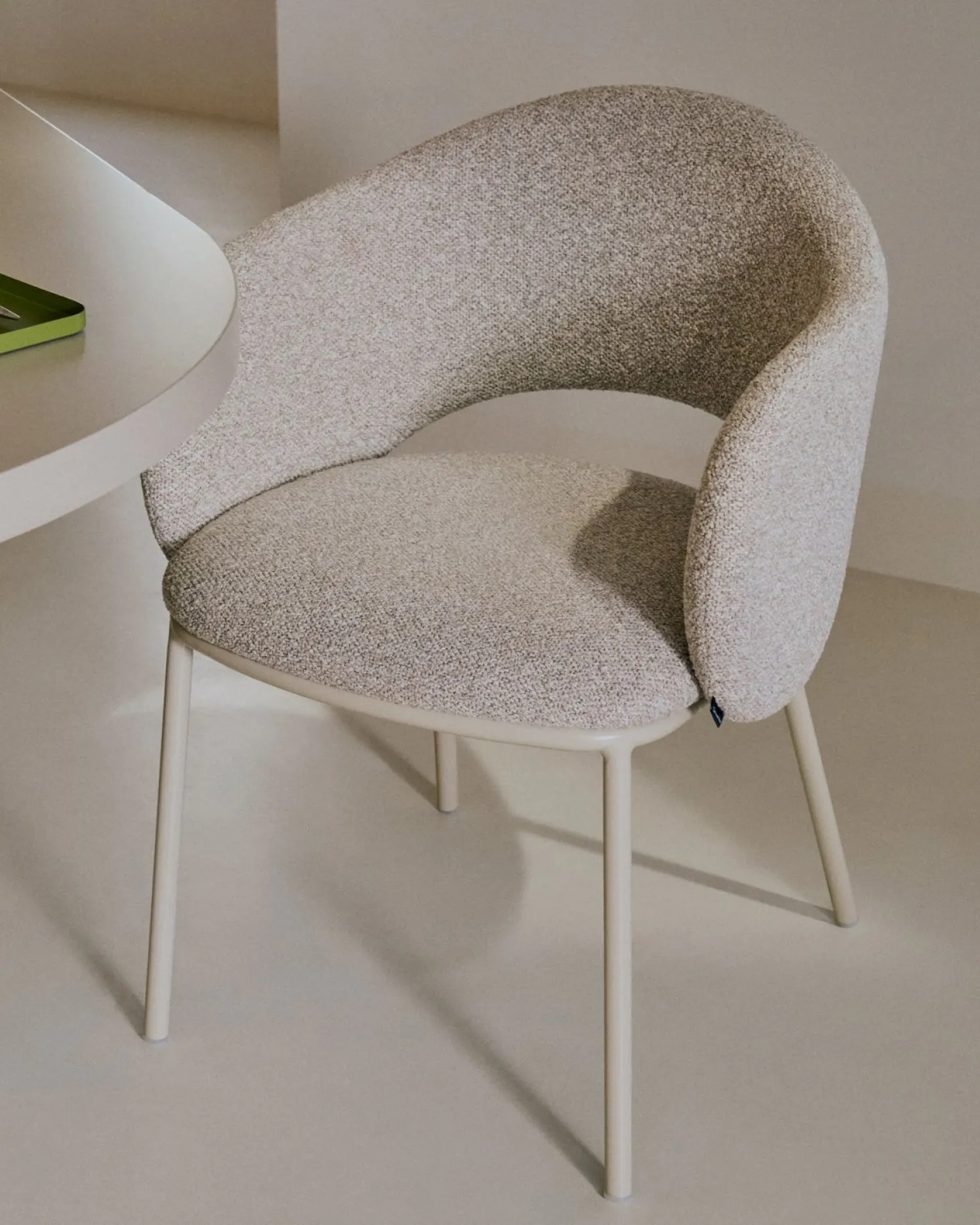 Eetkamerstoelen Met Armleuning-Kave Home Maina Eetkamerstoel Creme