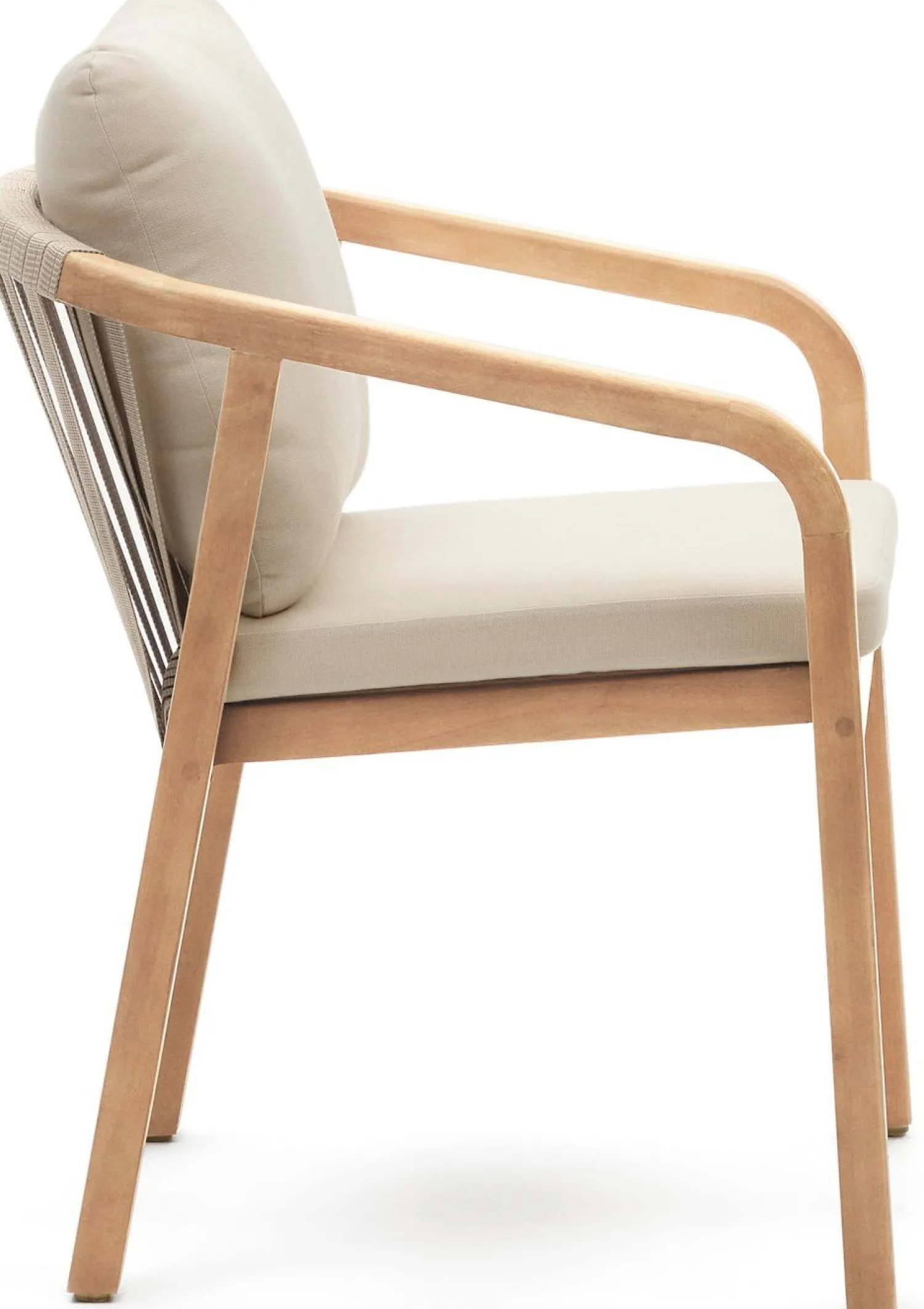 Tuinstoelen|Eetkamerstoelen Met Armleuning-Kave Home Malaret Tuinstoel Beige, Naturel