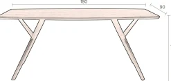 Rechthoekige Eettafels-Dutchbone Malaya Eetkamertafel Brown