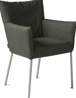 Design Stoelen|Eetkamerstoelen Met Armleuning-LABEL Vandenberg Mali Armstoel Groen