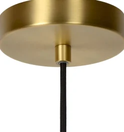 Glazen Hanglampen|Glazen Hanglampen-Lucide Maloto Hanglamp Goud
