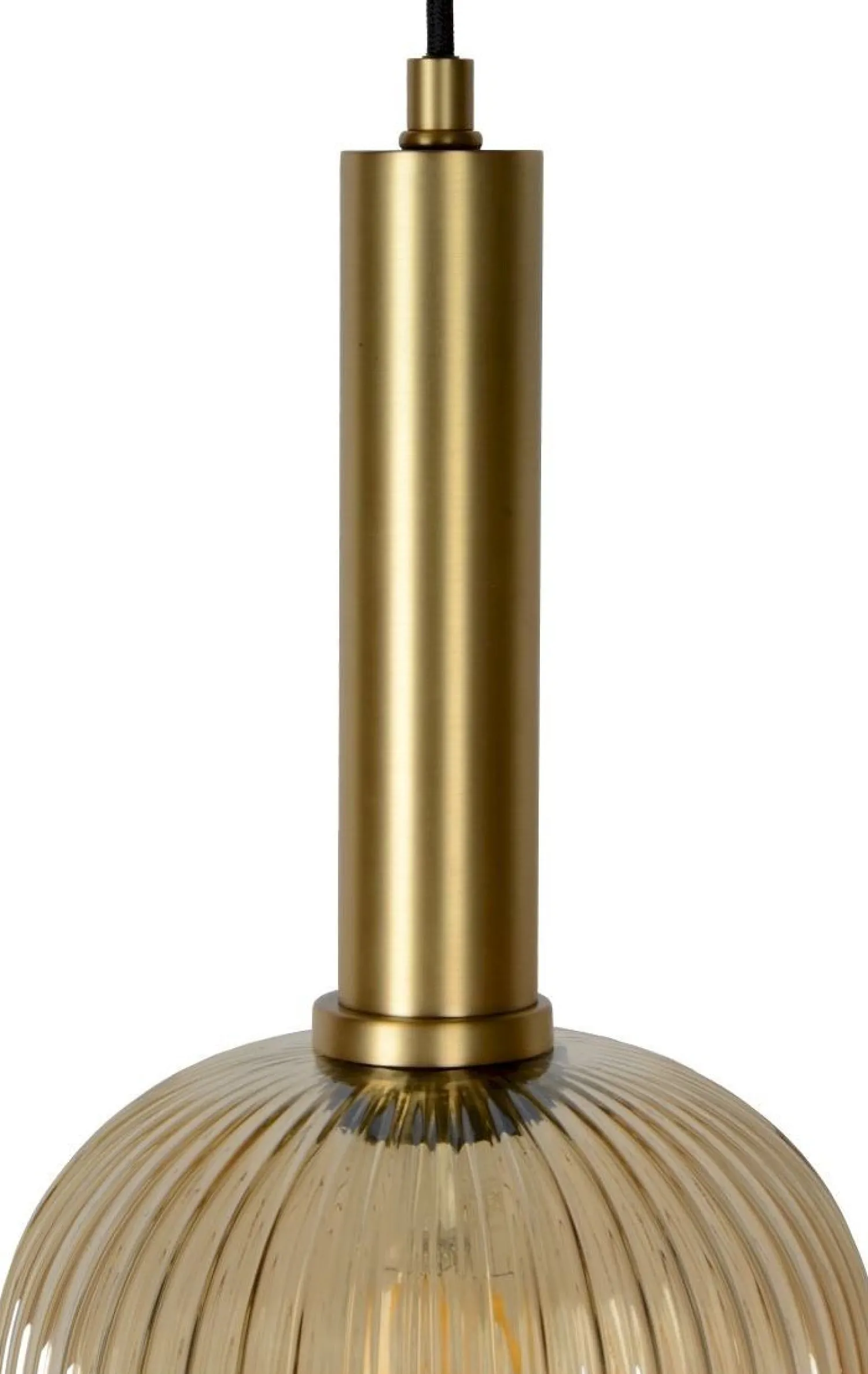 Glazen Hanglampen|Glazen Hanglampen-Lucide Maloto Hanglamp Goud