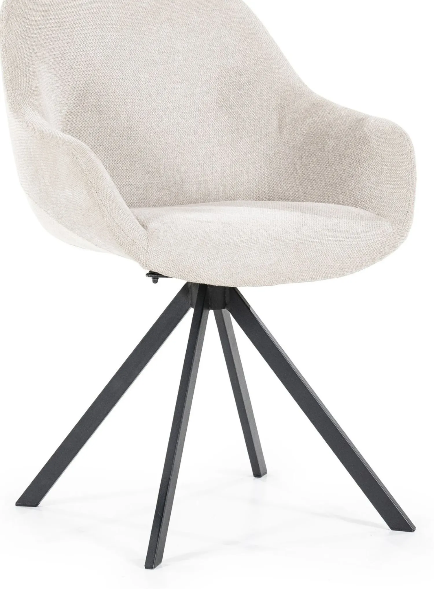 Kuipstoelen|Draaibare Eetkamerstoelen-Eleonora Mamé Eetkamerstoel Beige
