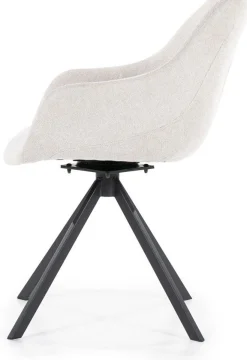 Kuipstoelen|Draaibare Eetkamerstoelen-Eleonora Mamé Eetkamerstoel Beige