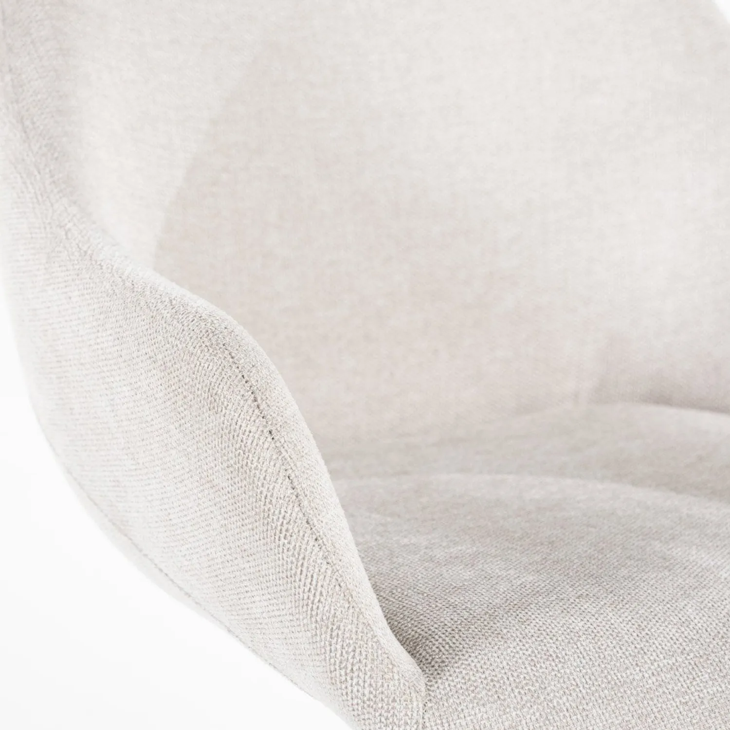 Kuipstoelen|Draaibare Eetkamerstoelen-Eleonora Mamé Eetkamerstoel Beige