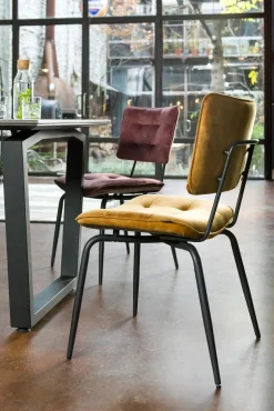 Eetkamerstoelen Zonder Armleuning-Henders en Hazel Manou Eetkamerstoel Okergeel