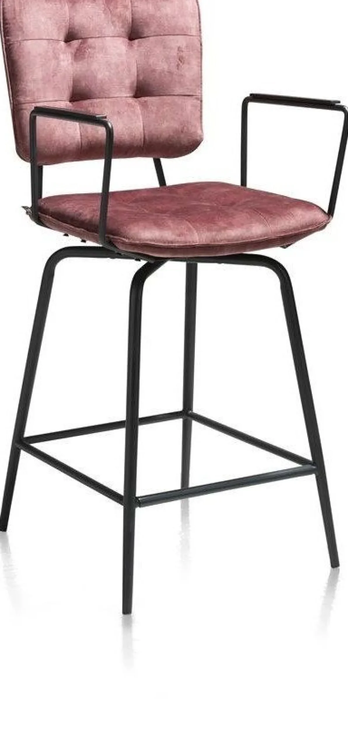 Barkrukken Met Armleuning-Henders en Hazel Manou met arm Barkruk Burgundy Red