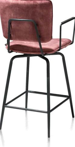 Barkrukken Met Armleuning-Henders en Hazel Manou met arm Barkruk Burgundy Red